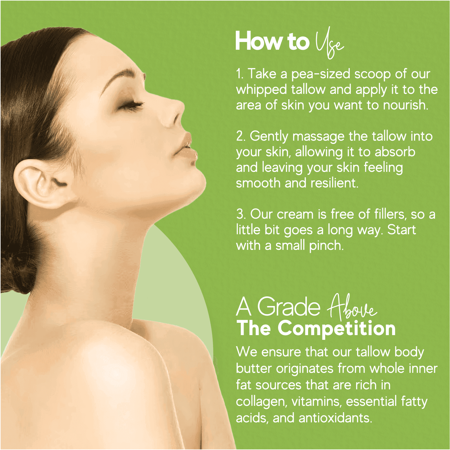 Beef Tallow Balm - Beef Tallow For Skin Care, Tallow Moisturizer, Face Cream, Lotion & Cream (Vanilla, Grass-Fed Tallow) - Nativae Organics