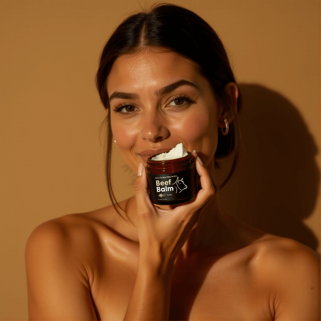 Beef Tallow for Skin (Vanilla) - 100% Grass-Fed Tallow Balm & Moisturizer for Face & Body