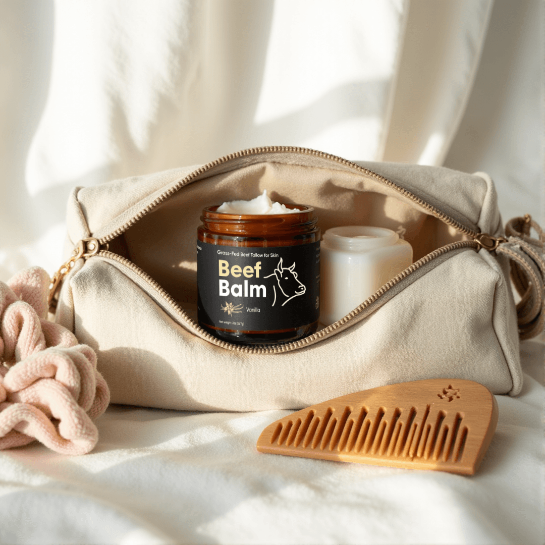 Beef Tallow for Skin (Vanilla) - 100% Grass-Fed Tallow Balm & Moisturizer for Face & Body